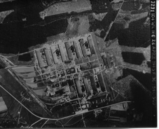 Aluminiumhütte Ranshofen, Luftaufnahme, US-Airforce, April 1945